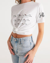 Load image into Gallery viewer, The Logos Collection Women's Twist-Front Cropped Tee