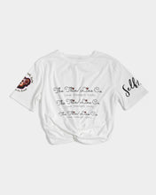 Load image into Gallery viewer, The Logos Collection Women's Twist-Front Cropped Tee
