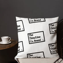 Load image into Gallery viewer, White &amp; Black Thin/Line Logos Collection Pillow
